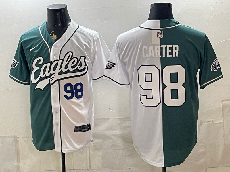 Men 2026 Philadelphia Eagles #98 Carter white Nike Limited NFL Jersey 0812001->philadelphia eagles->NFL Jersey
